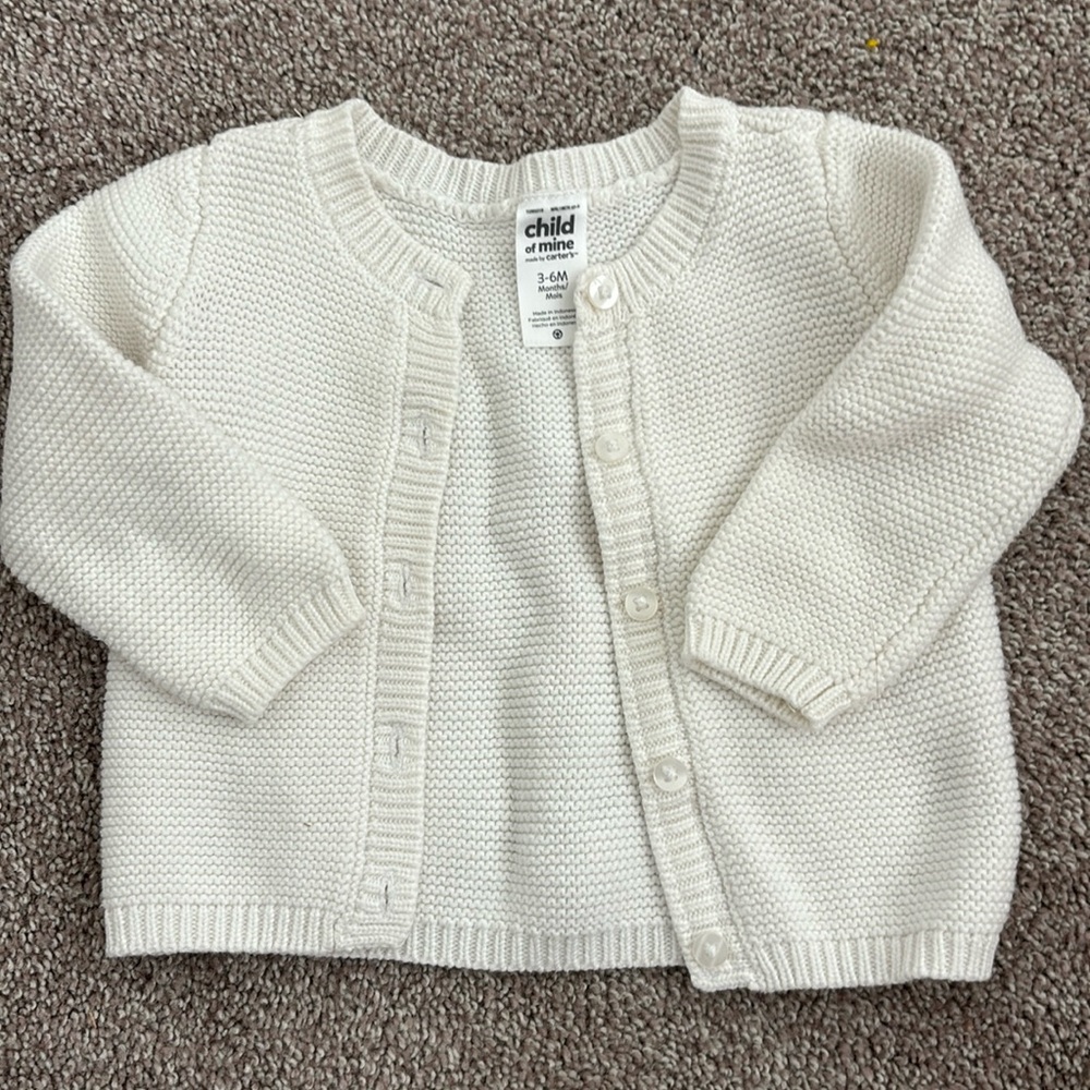 White Cardigan Sweater